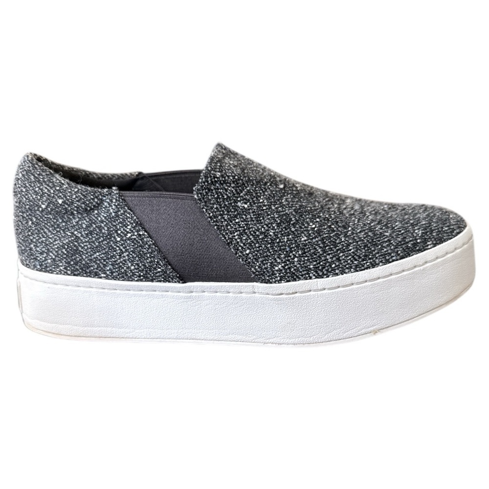 Vince Warren Platform Slip-On Sneaker gray textile 8.5 EXCELLENT!